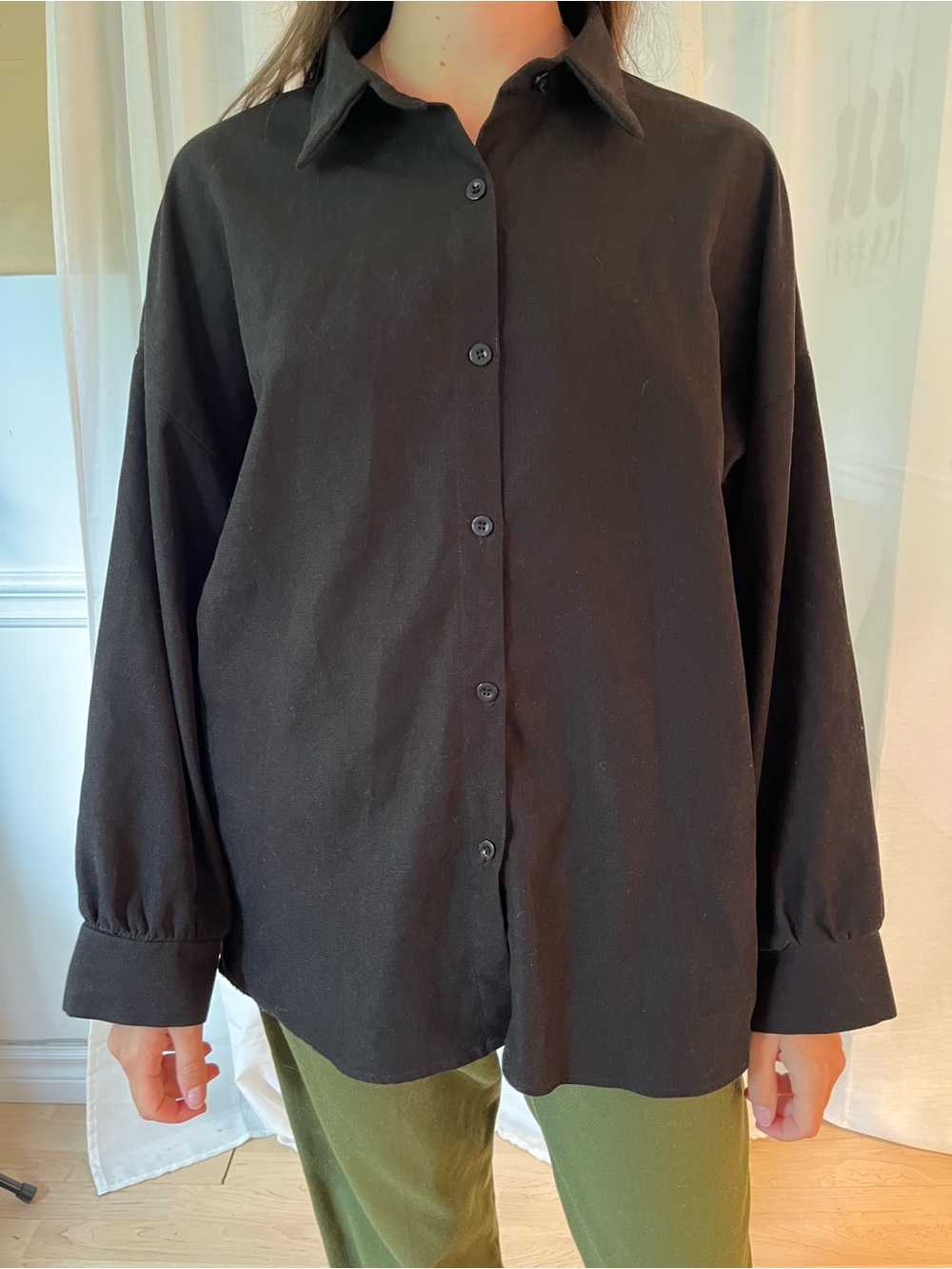 Classic Black Button-Up Shirt